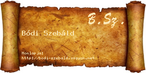 Bódi Szebáld névjegykártya